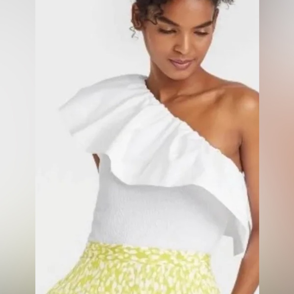 Who What Wear NWT White One Shoulder Top - 2X